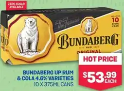 Bundaberg up rum & cola 4.6%