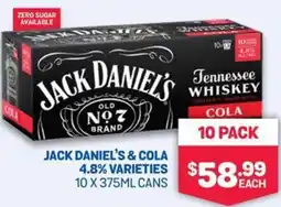 Bottlemart Jack daniel's & cola 4.8% offer