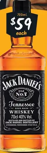 Cellarbrations Jack Daniel's Old No. 7 Tennessee Whiskey offer