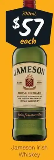 Cellarbrations Jameson Irish Whiskey offer