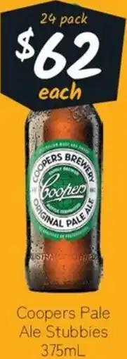 Coopers Pale Ale Stubbies