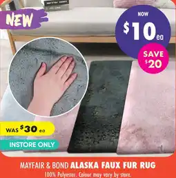 Lincraft Mayfair & bond alaska faux fur rug offer