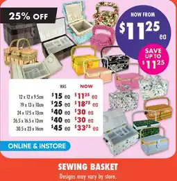 Lincraft Sewing basket offer