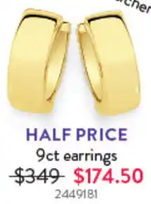 Goldmark 9ct earrings offer