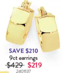 Goldmark 9ct earrings offer