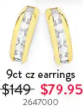 Goldmark 9ct cz earrings offer