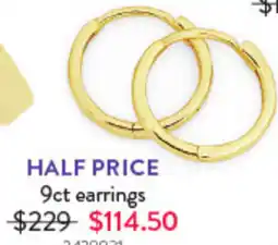 Goldmark 9ct earrings offer