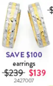 Goldmark earrings offer