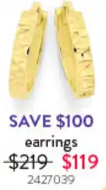 Goldmark earrings offer