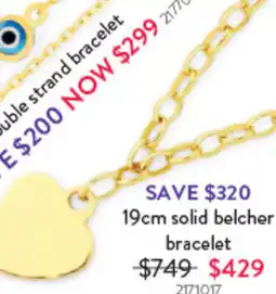 Goldmark 19cm solid belcher bracelet offer