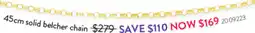 Goldmark 45cm solid belcher chain offer