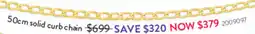 Goldmark 50cm solid curb chain offer