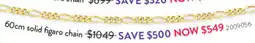 Goldmark 60cm solid figaro chain offer