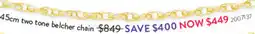 Goldmark 45cm two tone belcher chain offer