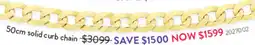 Goldmark 50cm solid curb chain offer