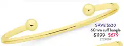Goldmark 60mm cuff bangle offer