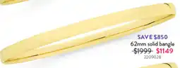 Goldmark 62mm solid bangle offer