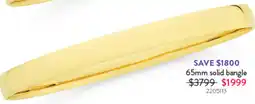 Goldmark 65mm solid bangle offer