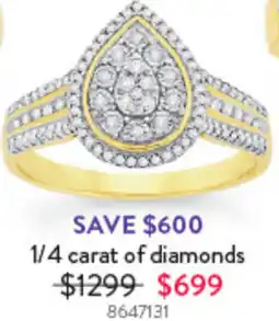 Goldmark 1/4 carat of diamonds offer