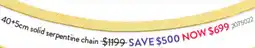 Goldmark 40+5cm solid serpentine chain offer