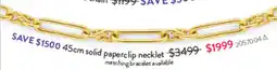 Goldmark 45cm solid paperclip necklet offer