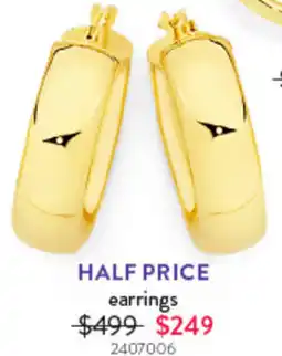Goldmark earrings offer