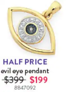 Goldmark evil eye pendant offer