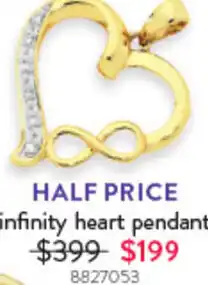 Goldmark infinity heart pendant offer