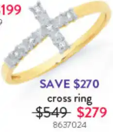 Goldmark cross ring offer