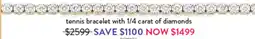 Goldmark tennis bracelet with 1/4 carat of diamonds offer