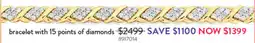 Goldmark bracelet with 15 points of diamonds offer