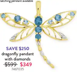 Goldmark Dragonfly pendant with diamonds offer