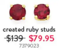 Goldmark created ruby studs offer
