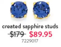 Goldmark created sapphire studs offer