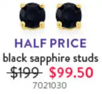 Goldmark black sapphire studs offer