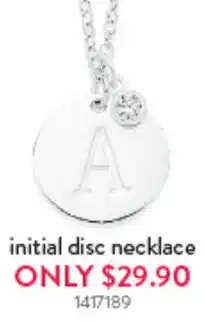 Goldmark initial disc necklace offer