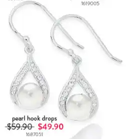 Goldmark pearl hook drops offer