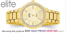 Goldmark elite sunray dial, crystal set offer