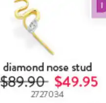 Goldmark diamond nose stud offer