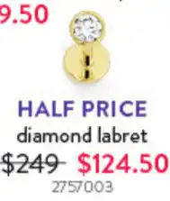 Goldmark diamond labret offer