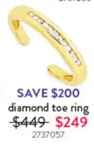 Goldmark diamond toe ring offer