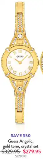 Goldmark Guess Angelic, gold tone, crystal set offer