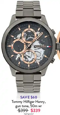Goldmark Tommy Hilfiger Henry, gun tone, 50m wr offer