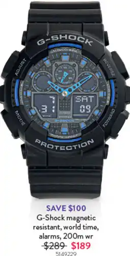 Goldmark G-Shock magnetic resistant, world time, alarms, 200m wr offer