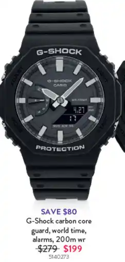 Goldmark G-Shock carbon core guard, world time, alarms, 200m wr offer