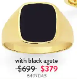 Goldmark Ring with black agate offer