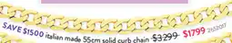 Goldmark italian made 55cm solid curb chain offer