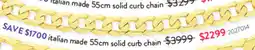 Goldmark italian made 55cm solid curb chain offer