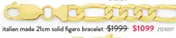 Goldmark italian made 21cm solid figaro bracelet offer