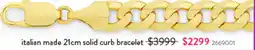 Goldmark italian made 21cm solid curb bracelet offer